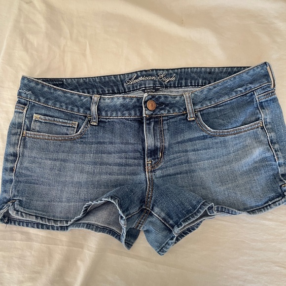 American Eagle Outfitters Pants - Sold! American Eagle Outfitters Blue Jean Shorts with Frayed Hem